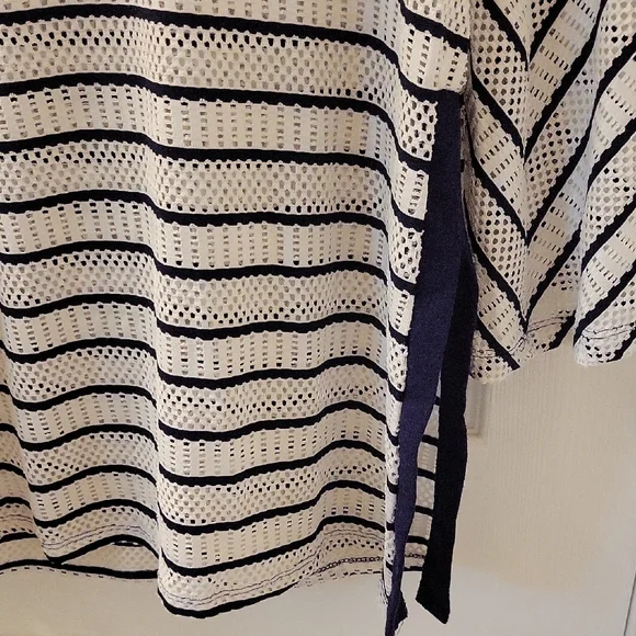 Beach Break Navy & White Hooded Swim Coverup Super Cute!! - Picture 4 of 10